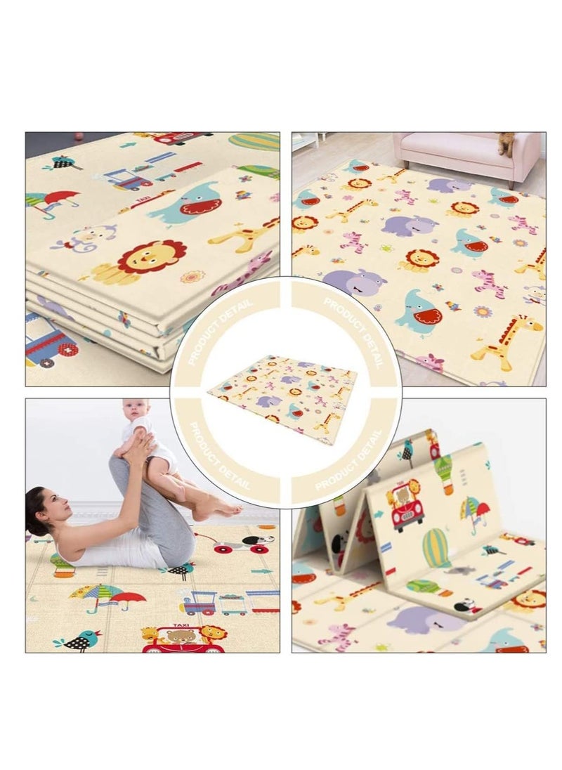 MUMS PLANET Super Soft Baby Play and Crawling Mat - Attractive Educational Designs, Waterproof, Easy to Clean, Perfect Protection for Infants and Toddlers for Healthy and Fun Growth _ With Attractive Educational Designs and Graphics (such as Numbers, Letters, Animals, or Nature Scenes), for Extra Variety and Fun _ Insulated to Protect Your Baby from Cold or Heat Floor _ Baby Play Mat _ Infant Crawling Mat-Carpet for children  - Image 3