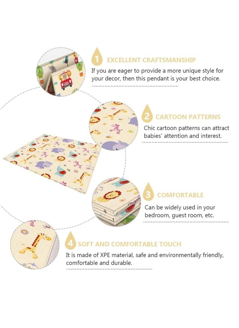 MUMS PLANET Super Soft Baby Play and Crawling Mat - Attractive Educational Designs, Waterproof, Easy to Clean, Perfect Protection for Infants and Toddlers for Healthy and Fun Growth _ With Attractive Educational Designs and Graphics (such as Numbers, Letters, Animals, or Nature Scenes), for Extra Variety and Fun _ Insulated to Protect Your Baby from Cold or Heat Floor _ Baby Play Mat _ Infant Crawling Mat-Carpet for children  - Image 4