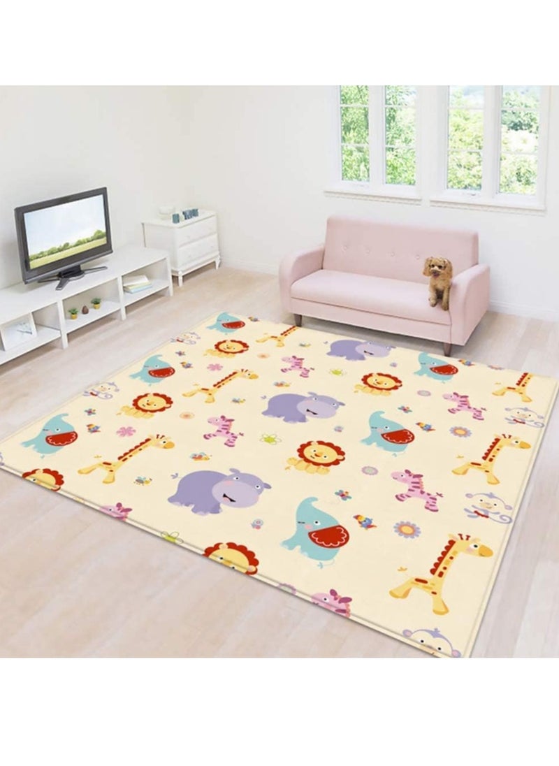 MUMS PLANET Super Soft Baby Play and Crawling Mat - Attractive Educational Designs, Waterproof, Easy to Clean, Perfect Protection for Infants and Toddlers for Healthy and Fun Growth _ With Attractive Educational Designs and Graphics (such as Numbers, Letters, Animals, or Nature Scenes), for Extra Variety and Fun _ Insulated to Protect Your Baby from Cold or Heat Floor _ Baby Play Mat _ Infant Crawling Mat-Carpet for children  - Image 5