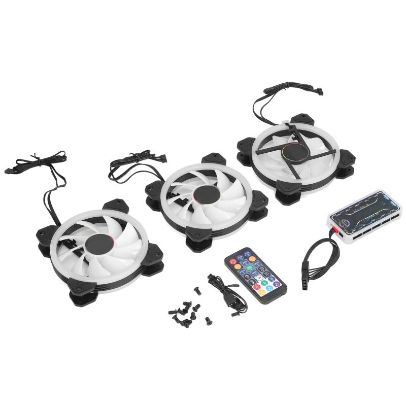 COOLMOON RGB Case Fan 120mm PC Cooling Fans Multimode Lighting Effects - Hydraulic Bearing Anti Vibration Design 5V Addressable RGB Fans for Gaming PC - Image 2