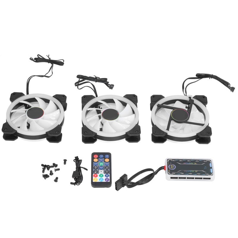 COOLMOON RGB Case Fan 120mm PC Cooling Fans Multimode Lighting Effects - Hydraulic Bearing Anti Vibration Design 5V Addressable RGB Fans for Gaming PC - Image 1