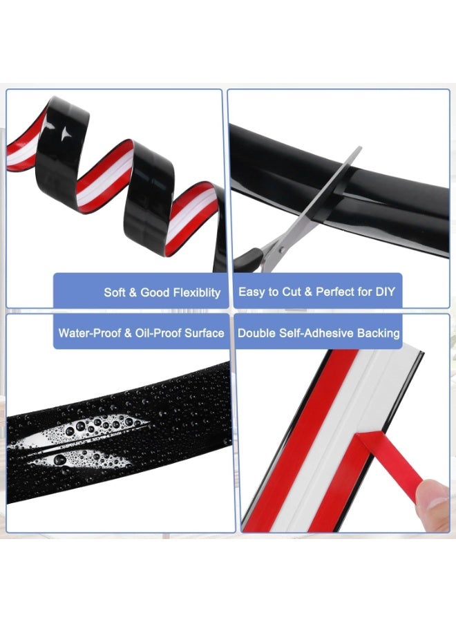 INSIJAM Wall Corner Protector Moulding Trim Peel and Stick Wall Corner Guards Trim Flexible Self Adhesive Edge Protector Moulding 2cm x 1m - Image 2