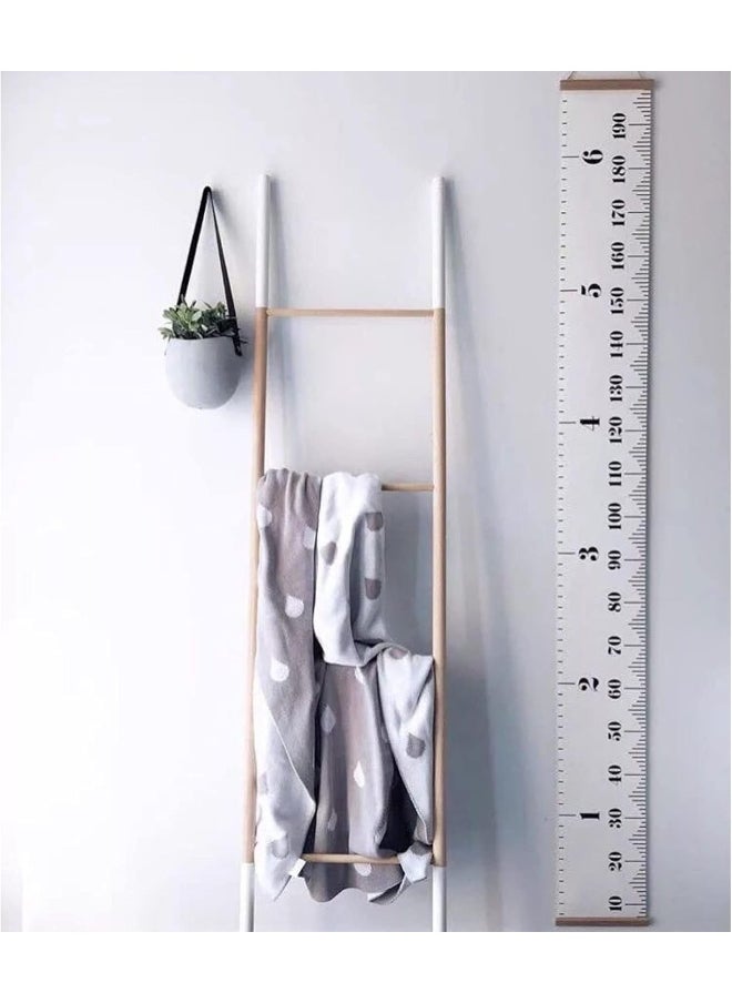 LoveNite Baby Growth Chart, Height Wall Chart for Kids, 79 x 7.9in Wooden Frame Canvas Measurement Hanging Ruler for Child’s Room Decoration  - Image 3