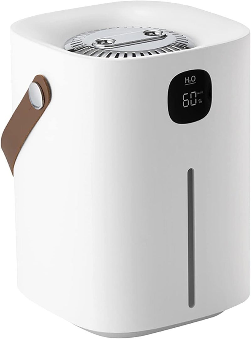 KASTWAVE Humidifiers for Bedroom, Portable Cool Mist Humidifiers 2L Top Fill Air Humidifier Dual Nozzle Spray Quiet Smart Ultrasonic Humidifiers for Baby, Home, Large Room with Auto Shut Off(Silver) - Image 1