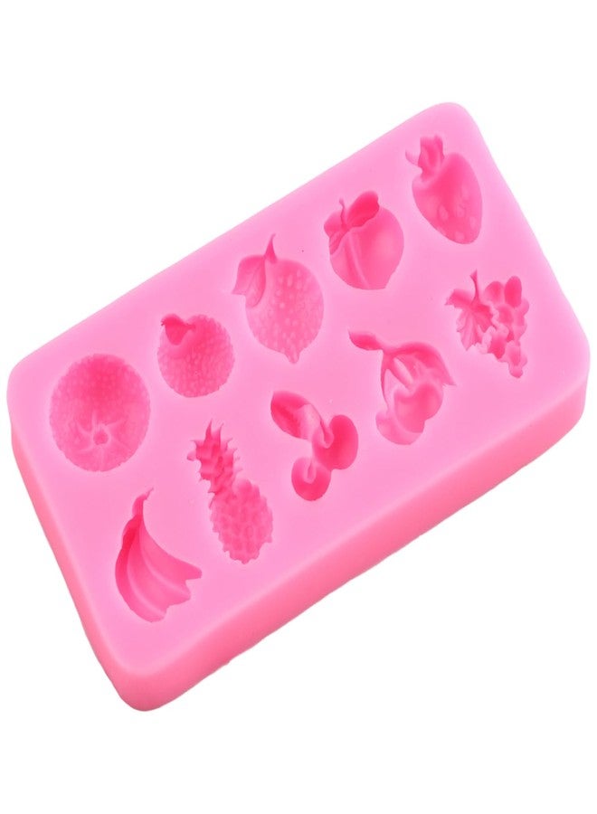 Mujiang Vegetable Fruit Silicone Mold Strawberry Cherry Avocado Banana Fondant Mold Grape Pineapple Radish Corn Chocolate Candy Molds For Cake Decorating Cupcake Topper Gum Paste Set Of 4 - Image 3