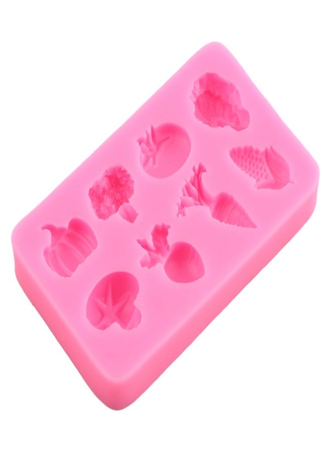 Mujiang Vegetable Fruit Silicone Mold Strawberry Cherry Avocado Banana Fondant Mold Grape Pineapple Radish Corn Chocolate Candy Molds For Cake Decorating Cupcake Topper Gum Paste Set Of 4 - Image 5