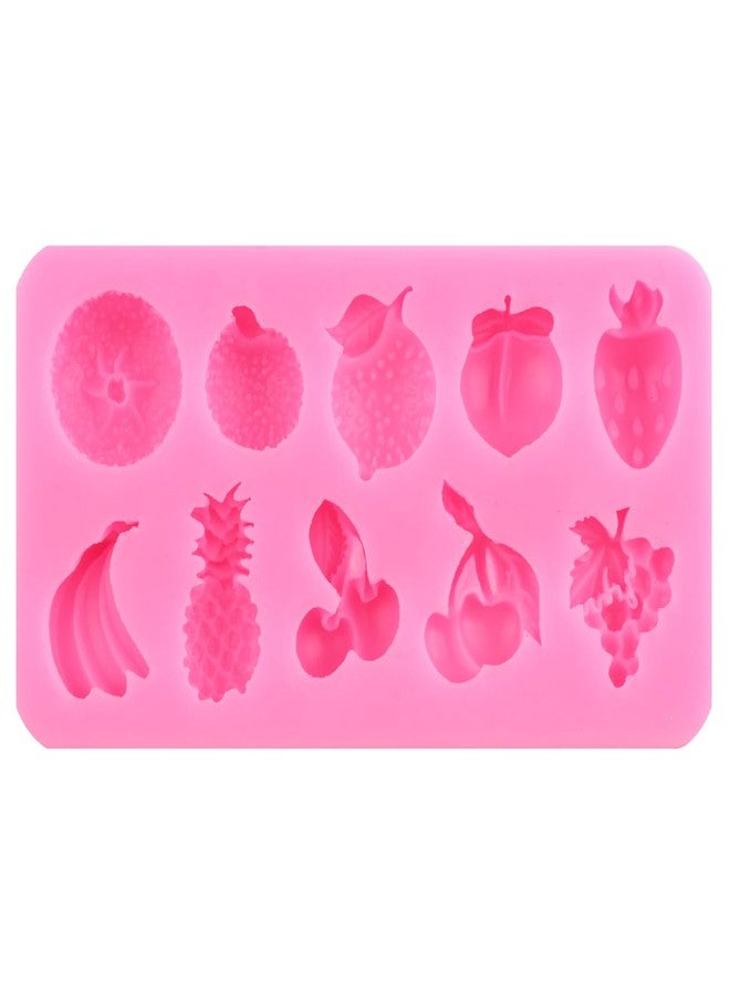 Mujiang Vegetable Fruit Silicone Mold Strawberry Cherry Avocado Banana Fondant Mold Grape Pineapple Radish Corn Chocolate Candy Molds For Cake Decorating Cupcake Topper Gum Paste Set Of 4 - Image 4