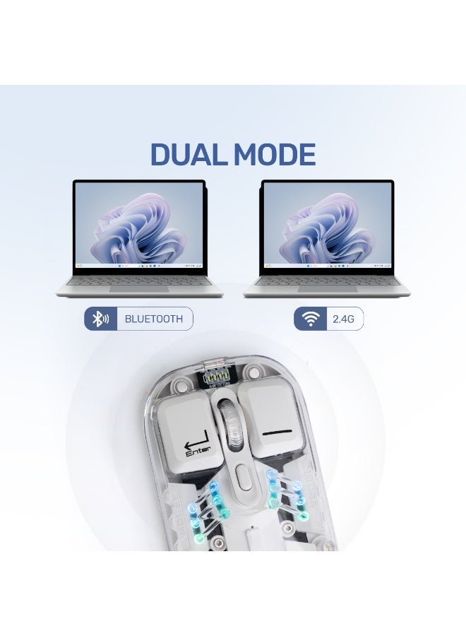 Arizone AM-02 Dual-Mode Bluetooth 5.0 & Wireless Ergonomic Mouse Multi Color - Image 5