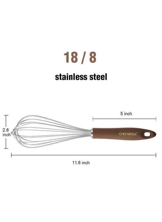 شيف ميد Stainless Steel 304 Manual Egg Beater - Whisk for Baking and Cooking - Image 2