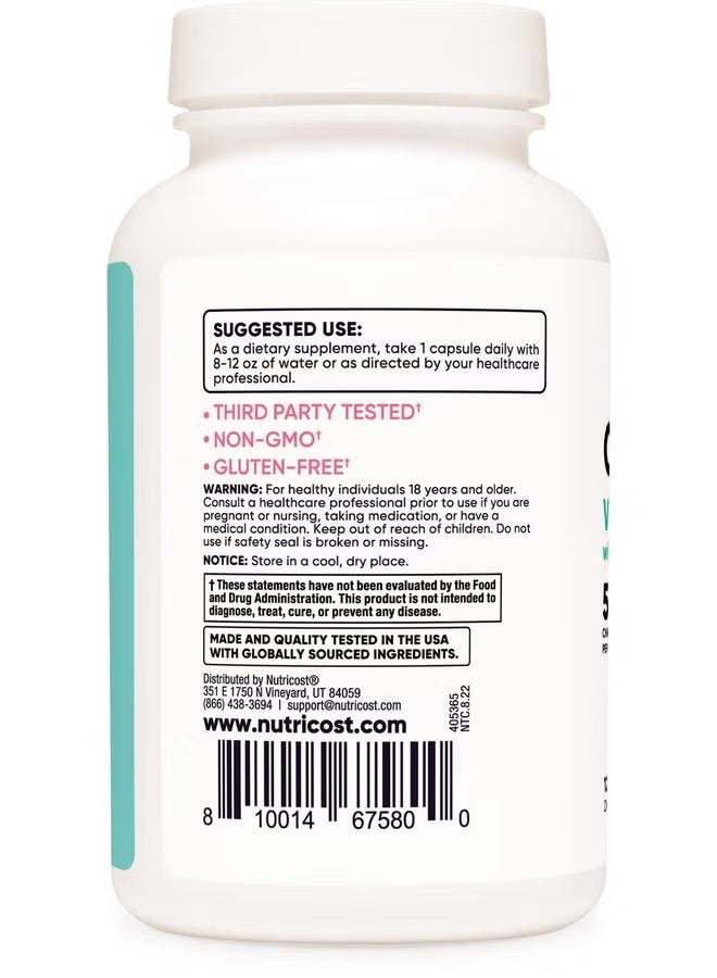 Nutricost, Women, Chasteberry with Dong Quai & Ginger Root, 5,000 mg, 120 Capsules - Image 3