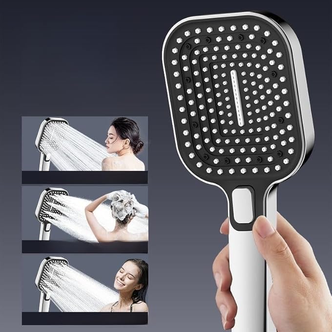 Oversized Panel Pressurized Shower Head Shower Heads With Handheld Spray Combo High Pressure Water Saving Showerhead with Filter Beads with 8 Spray Modes - Image 4