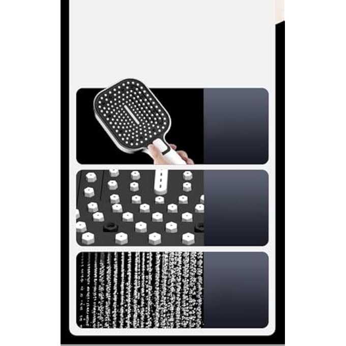 Oversized Panel Pressurized Shower Head Shower Heads With Handheld Spray Combo High Pressure Water Saving Showerhead with Filter Beads with 8 Spray Modes - Image 5