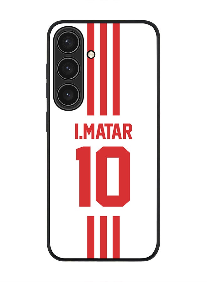 Stylizedd Rugged Black edge case for Samsung Galaxy S24, Slim fit Soft Case Flexible Thin Cover- Football Team-UAE, Player Name-I.Matar - Image 1