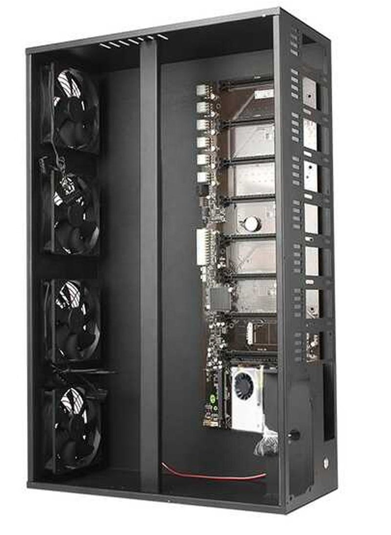 MINEROO 8 GPU Server Mining Rig, Complete ETC Crypto Miner, Including 8GPU Mining Motherboard, 2200W Power Supply, CPU, SSD, RAM (without GPUs)  - Image 1