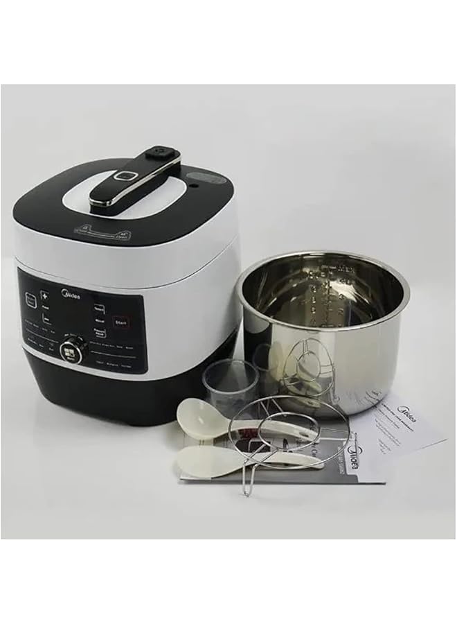 مديا طنجرة ضغط متعددة، سعة 6 لتر، قوة 1000 واط، 14 قائمة مسبقة الضبط، أبيض، Myss6062 - Image 3