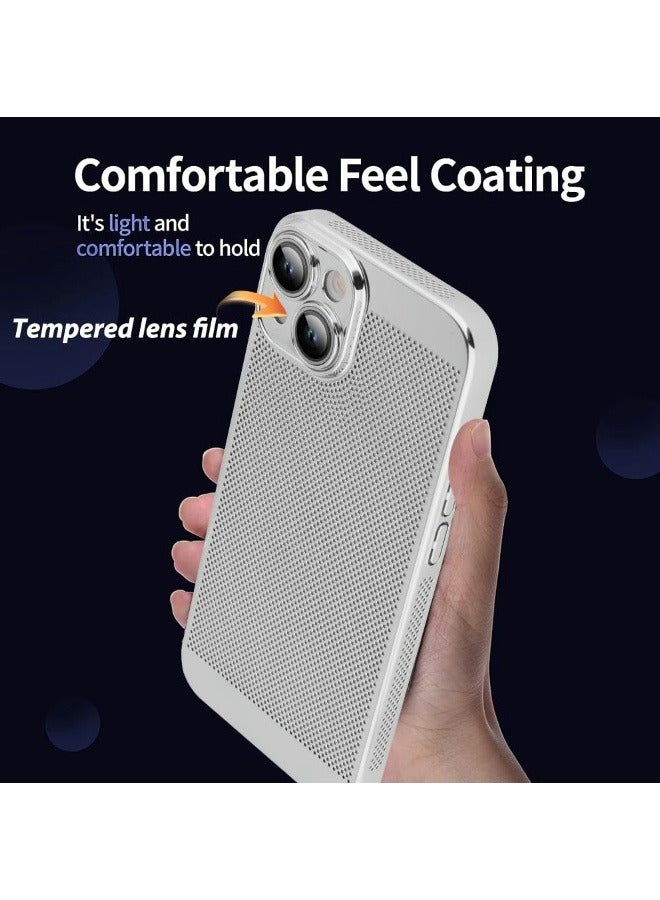ShebSheb Electroplating Heat Dissipation Phone Case for iPhone 15 Plus, New Heat Dissipation Plating Fine Hole Protector for iPhone Case, Crystal Lens Film Coating Phone Case - Image 4