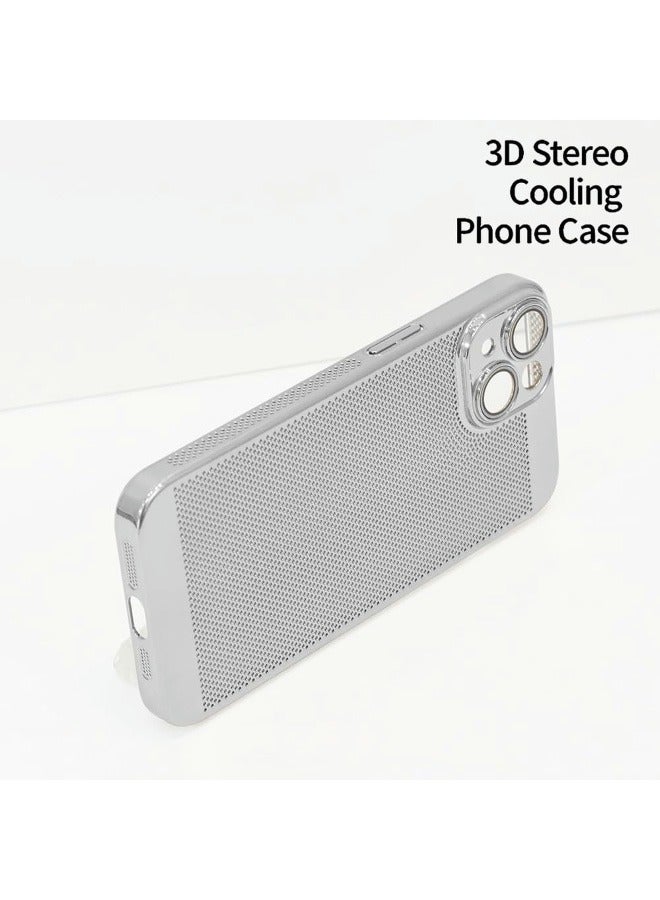 ShebSheb Electroplating Heat Dissipation Phone Case for iPhone 15 Plus, New Heat Dissipation Plating Fine Hole Protector for iPhone Case, Crystal Lens Film Coating Phone Case - Image 3