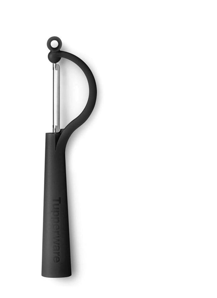 Tupperware - Black Peeler – Precision Vegetable & Fruit Peeler (Includes Olive Pitter Attachment) – Ergonomic, Stainless Steel Blade, Ideal for Effortless Kitchen Prep - Image 1