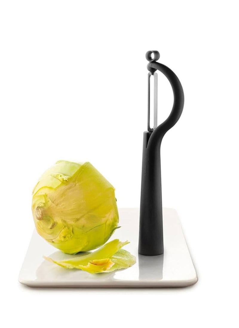Tupperware - Black Peeler – Precision Vegetable & Fruit Peeler (Includes Olive Pitter Attachment) – Ergonomic, Stainless Steel Blade, Ideal for Effortless Kitchen Prep - Image 1
