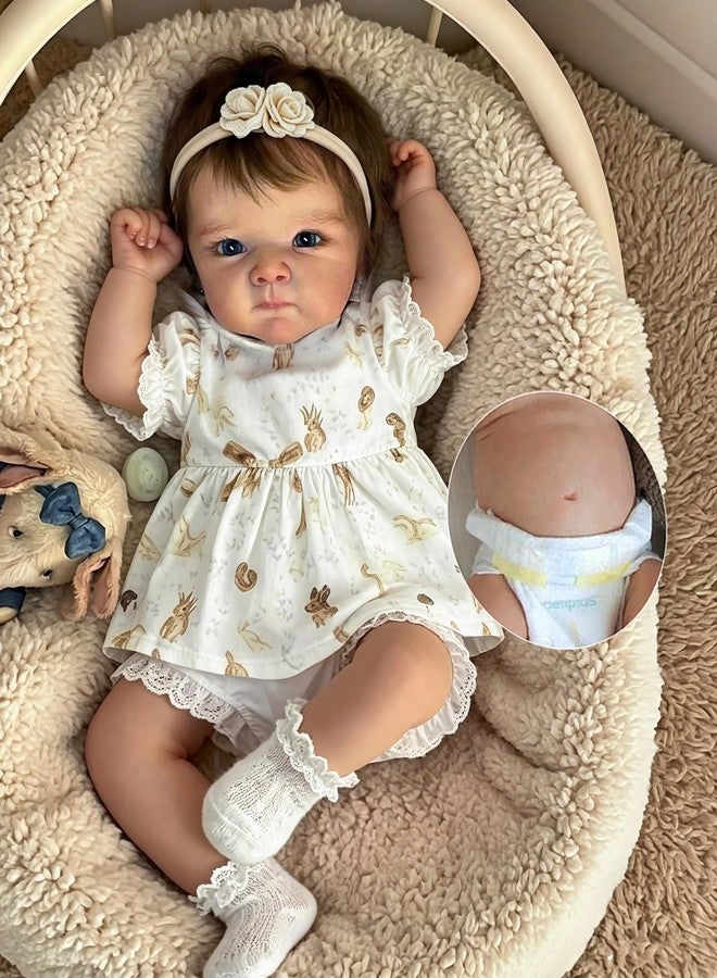 Zero Pam Reborn Baby Dolls Silicone Full Body-18'' Realistic Baby Doll, Full Silicone Babys Doll, Anatomically Correct Girl, Posable Real Life Reborn Dolls for Girls - Image 1