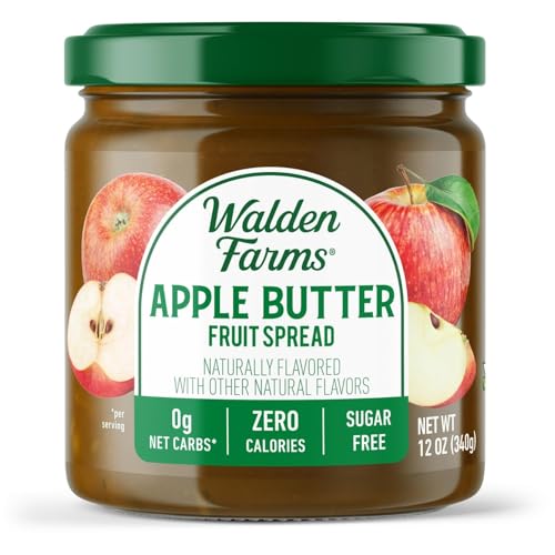 Walden Farms Apple Butter Fruit Spread – Zero Calorie, Low Carb, Keto-Friendly, Vegan, Sugar-Free, Spiced Apple Butter Flavor – 12 oz Bottle - Image 1
