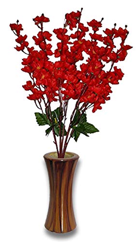 LOGRO LOGRO Artificial Wooden Flower Vase Wooden Flower Pot for Home Decorative Items Wooden vases for Home Decor Flower vase Set of 1  - Image 3