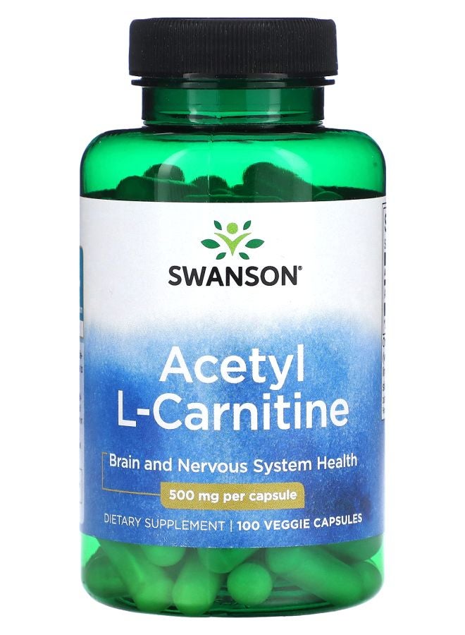Acetyl L-Carnitine 500 mg 100 Veggie Capsules