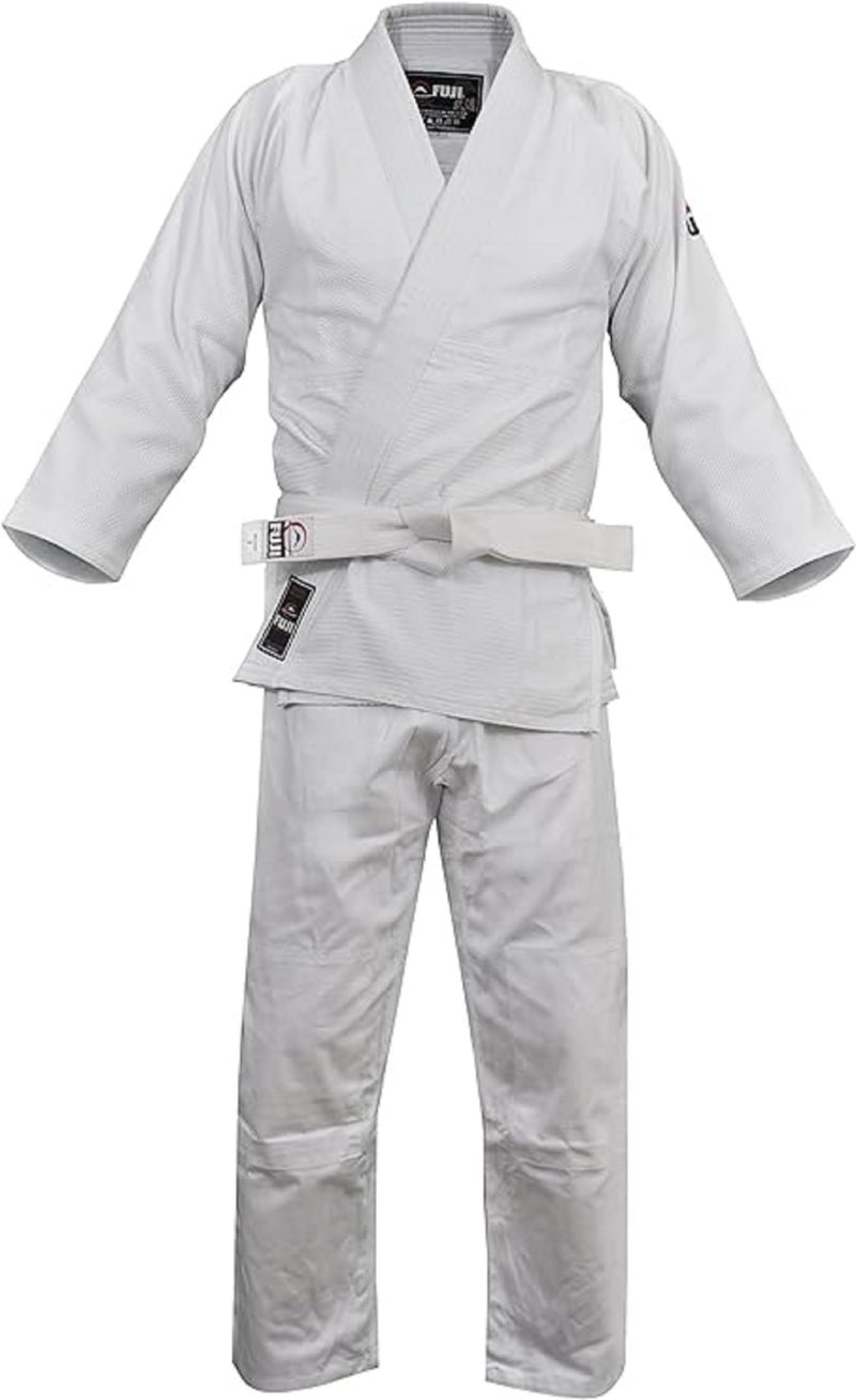 Fuji Single Weave Judo Gi Uniform - Kids & Adults Cotton Training Gi for Judo and Karate, Size 4, White - Image 1