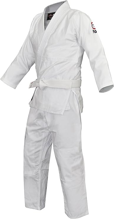 Fuji Single Weave Judo Gi Uniform - Kids & Adults Cotton Training Gi for Judo and Karate, Size 4, White - Image 3