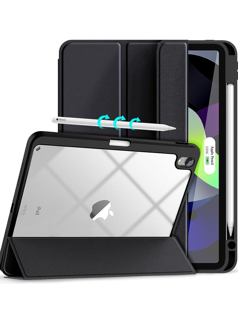 راكسوم حافظة ELTRAZONE الذكية السوداء لجهاز iPad Air - تناسب الجيل السادس مقاس 11 بوصة (2024)، والجيلين الخامس والرابع مقاس 10.9 بوصة (2022/2020)، وتدعم Touch ID، وخاصية الإيقاظ/السكون التلقائي - Image 1