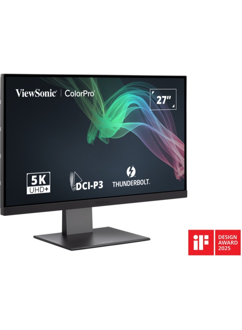 فيوسونيك VP2788-5K 27-Inch 5K IPS Mac-Ready Monitor – 75Hz, Thunderbolt 4 (100W), HDR400, 100% sRGB / 99% DCI-P3, USB/HDMI/DP Hub - Image 2