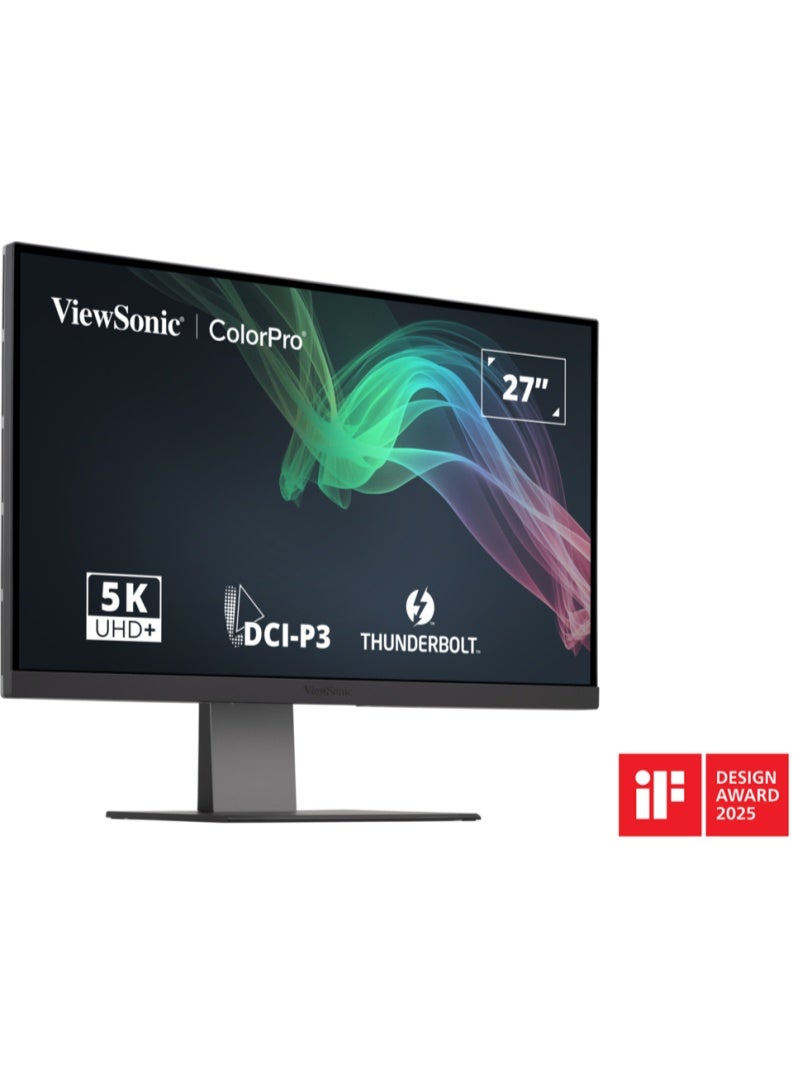 فيوسونيك VP2788-5K 27-Inch 5K IPS Mac-Ready Monitor – 75Hz, Thunderbolt 4 (100W), HDR400, 100% sRGB / 99% DCI-P3, USB/HDMI/DP Hub - Image 4