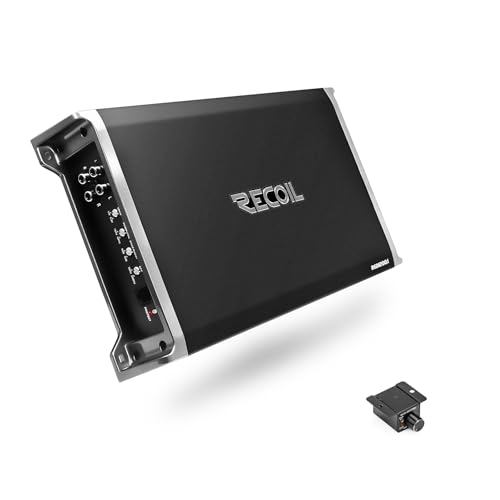 Recoil RED1200-1 2500 Watts Class-D Strappable Car Audio Mono-Block Subwoofer Amplifier, 1 Ohm Stable, Remote Bass Knob Included - Image 1