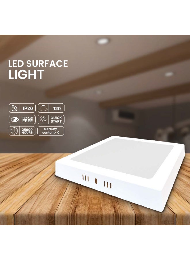 pixelights 18W White (6500K), LED Surface Mounted Ceiling Light, Square (23x23cm), Non-Dimmable, 220-240V, IP20, Lifetime: 25000Hours, 2years warranty. (single Pack) - Image 4