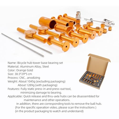 CooMeng Premium Bike Hub Bearing Press & Removal Tool Kit - Compatible with DT Swiss EXP, DT350, XD, NOVATEC - MTB & Road Bicycle Repair Tools - Image 2