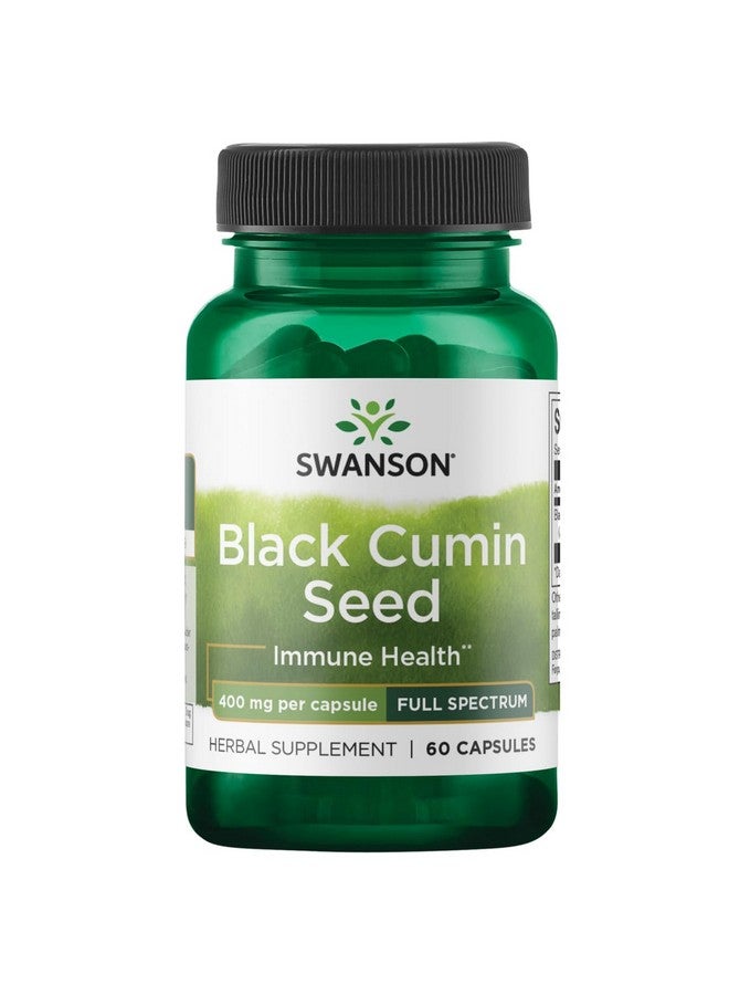 Swanson Full Spectrum Black Cumin Seed 400 Milligrams 60 Capsules - Image 1