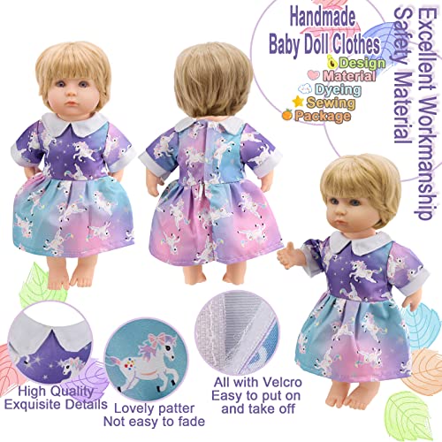 Digabi Girl Doll Clothes and Accessories 12 Sets Doll Clothes for 12 Inch Dolls Alive-Baby Doll Clothes Dress Pajamas Swimsuits Lovely Baby Doll Outfits Accessories for Christmas Birthday for Little Girl - Image 3