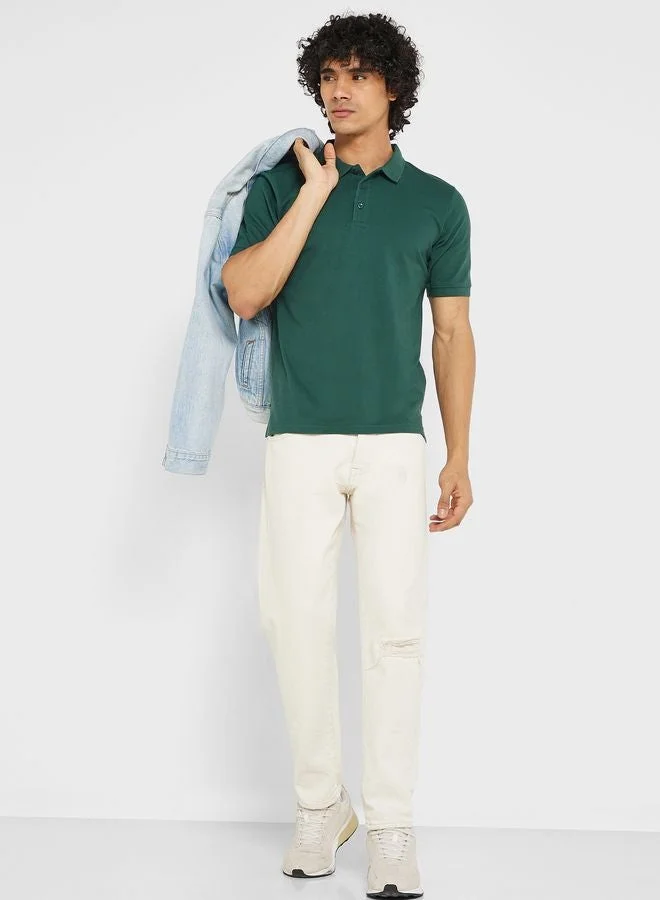 Seventy Five  Essential Pique Polo Shirt for Men | Best Price UAE