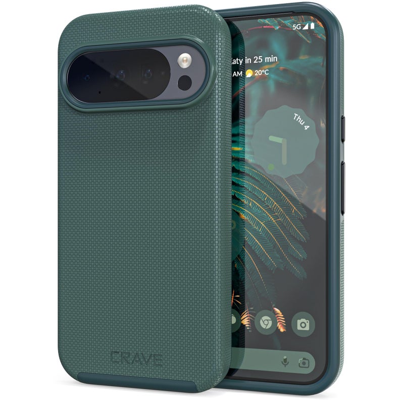 Crave for Google Pixel 10 Case and Pixel 10 Pro Case, Shockproof Protection Dual Layer (6.3 inch) - Forest Green - Image 1