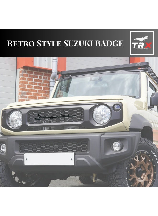 TRX AUTO Retro Style Script Emblem for Suzuki | Durable ABS Mesh Design with Signature Vintage Style Badge | Exterior Accessories Fit for Suzuki - Image 2