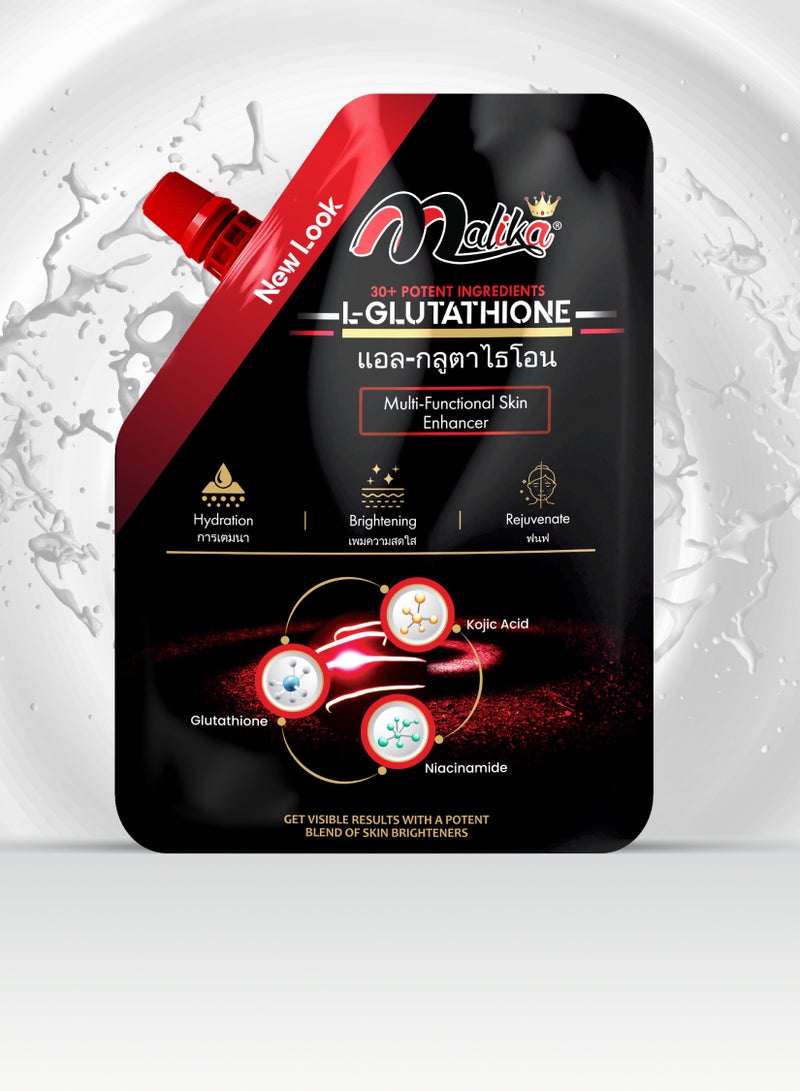 Malika L-Glutathione Extreme Strong Whitening Emulsion Approx 50ml, Brightens skin, Reduces Pigmentation & Skin Irritations. Safe for All Skin Types. Hydrating, Anti-Allergy & Soothing Formula Whitening Cream - Image 1