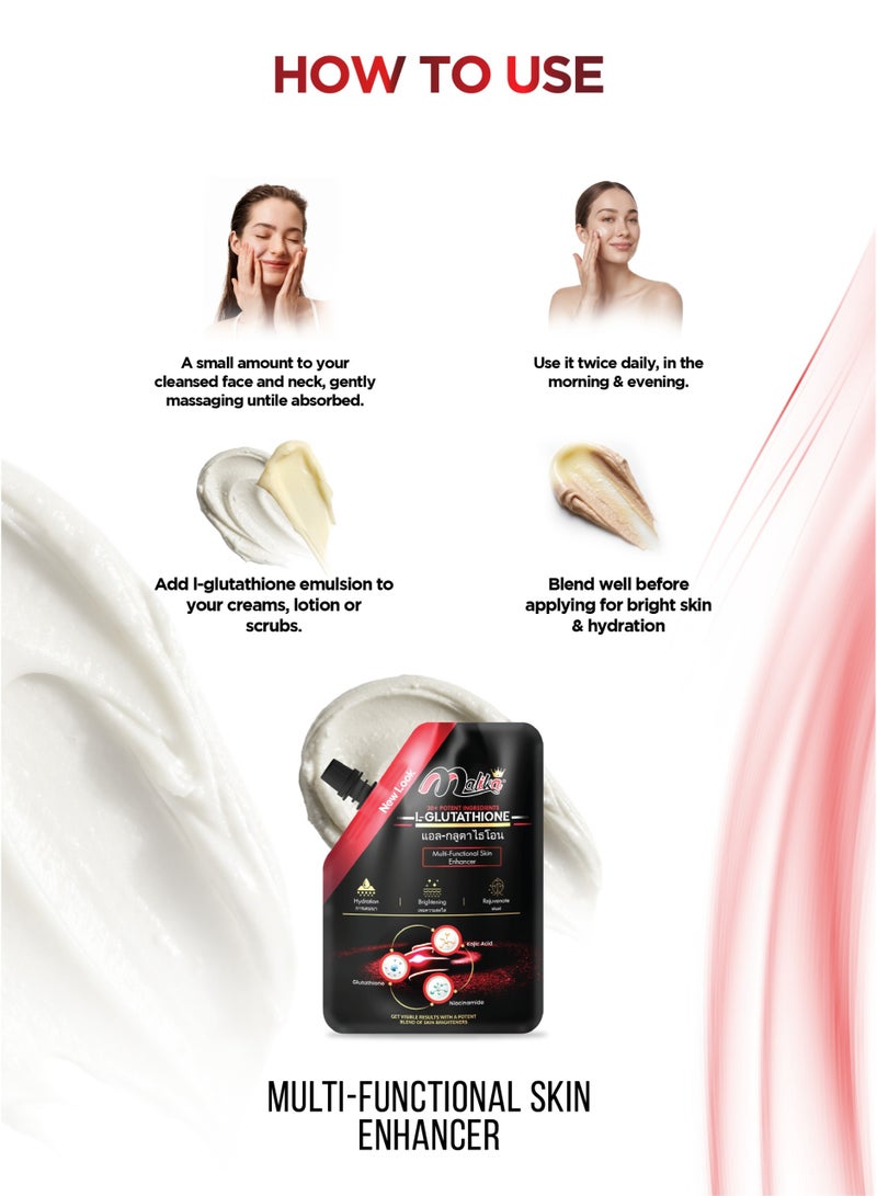 Malika Glutathione Extreme Whitening Cream | Dark Spot Remover for Face | Thai Formula Face Moisturizer | Brightening Cream - Image 3
