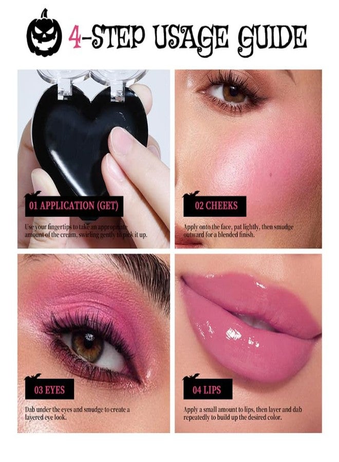 gcdat Color Changing Blush, Soft Matte Cream Blush for Cheeks, Eyes And Lips Tint Makeup, Magical Temperature Change Powder Blusher Cream, Hydrating, Long-lasting, Natural Flush - Image 5