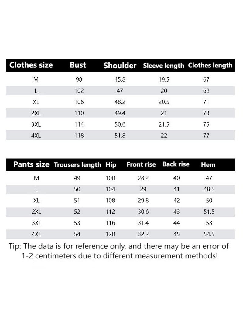 Men's Fashionable Summer Casual Breathable Short Sleeved Shorts Set  - Image 3