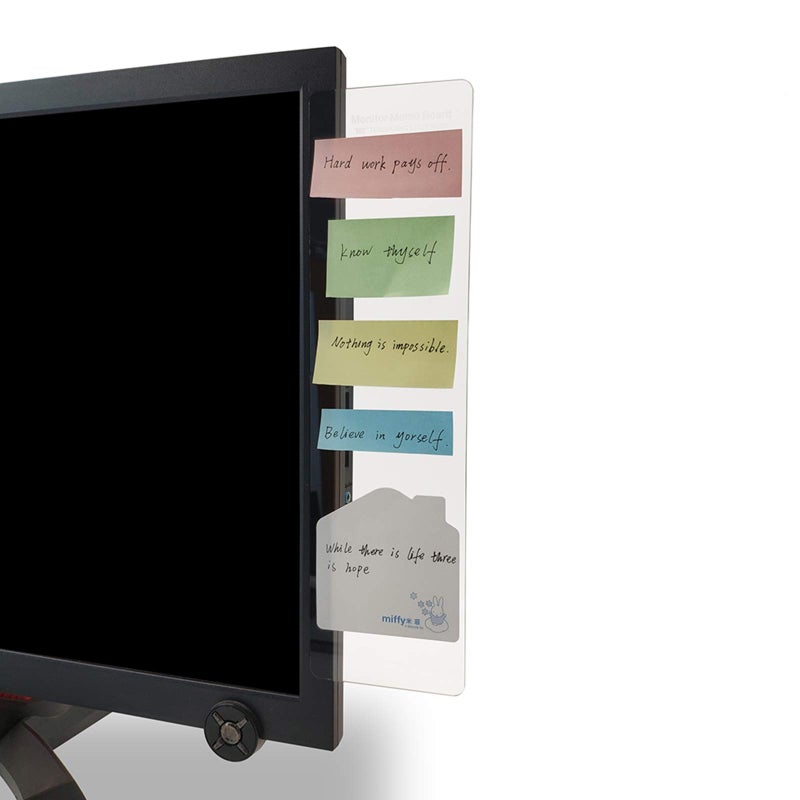 Minsa لوحة جانبية شفافة متعددة الوظائف من MINSA لأجهزة الكمبيوتر / دفاتر الملاحظات / لوحات الرسائل / الألواح اللاصقة لشاشة الكمبيوتر، مجموعة واحدة (يسار ويمين) (شفافة) - Image 1