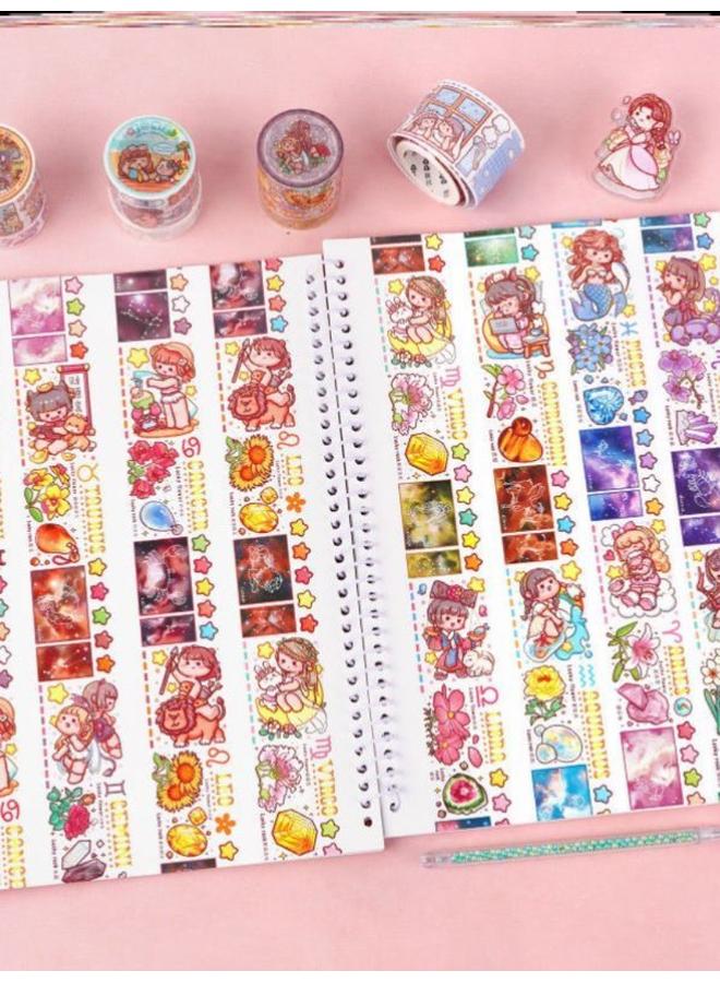 Bluejw New Small Potato Release Book Tweezers With Tape Hand Account Suit Loose-leaf Material Sticker Storage Book Span - Image 4