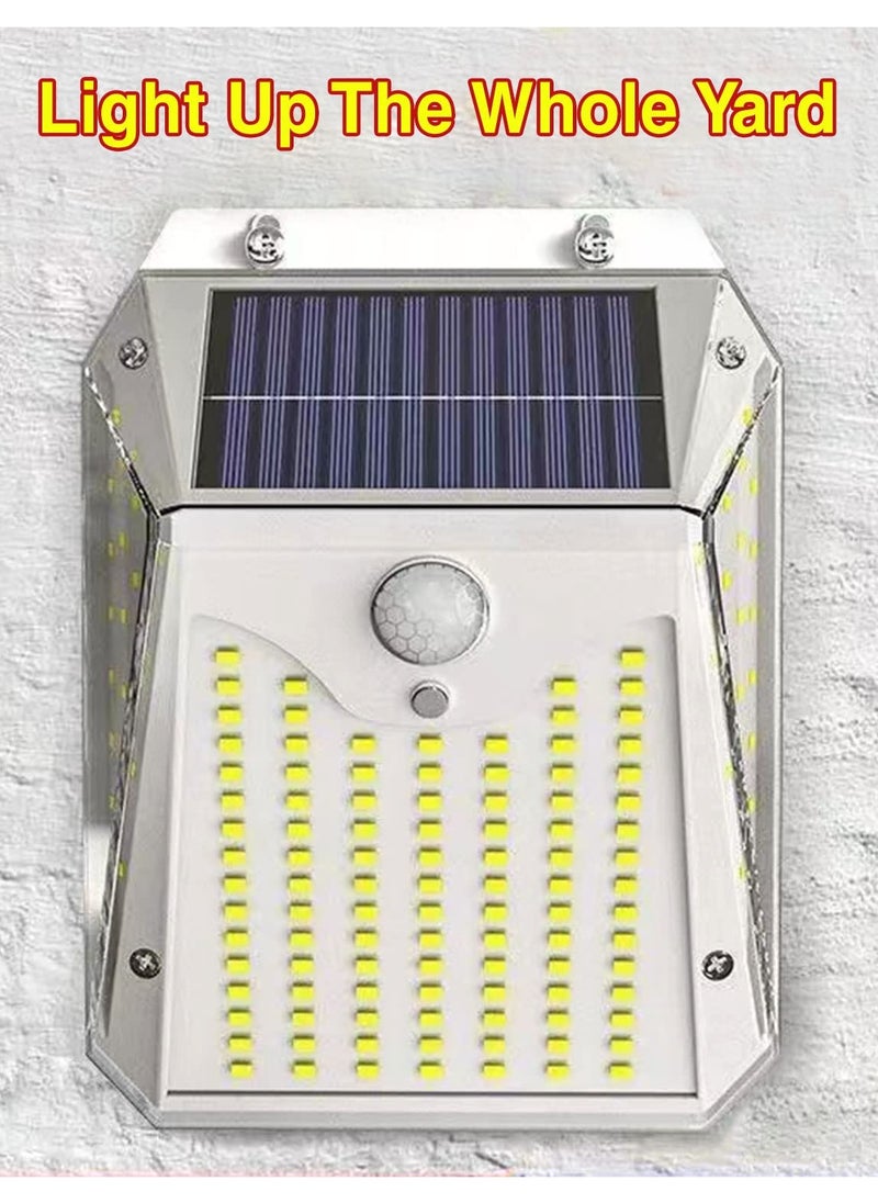 Super Bright Outdoor Solar LED Wall Light with Motion Sensor, IP65 Waterproof for Garden Security, 120° Wide Angle