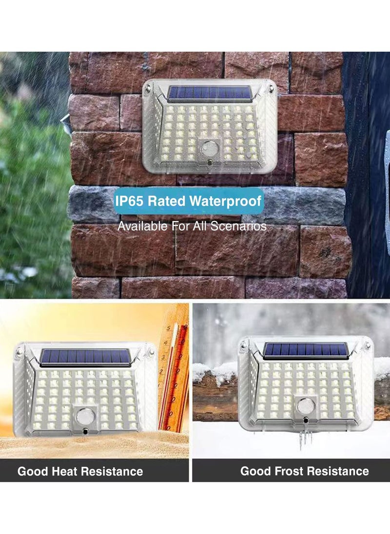 Super Bright Outdoor Solar LED Wall Light with Motion Sensor, IP65 Waterproof for Garden Security, 120° Wide Angle