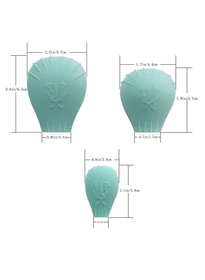 LORMAY 4 Pcs Silicone Makeup Brush Covers Brush Bubbles For Protecting Bristles From Getting Crushed And Keeping Cosmetic Bag Clean (Mint Green) - Image 2