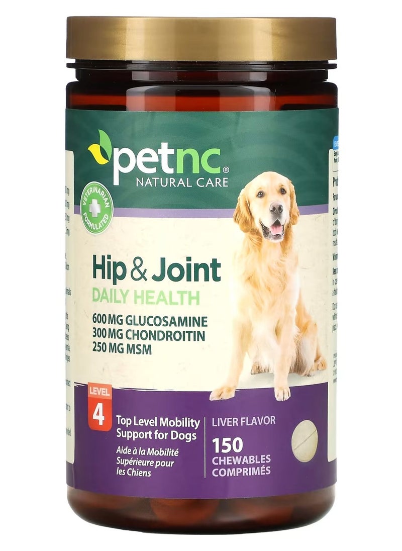petnc NATURAL CARE Hip and Joint Daily Health Level 4 Liver 150 Chewables 